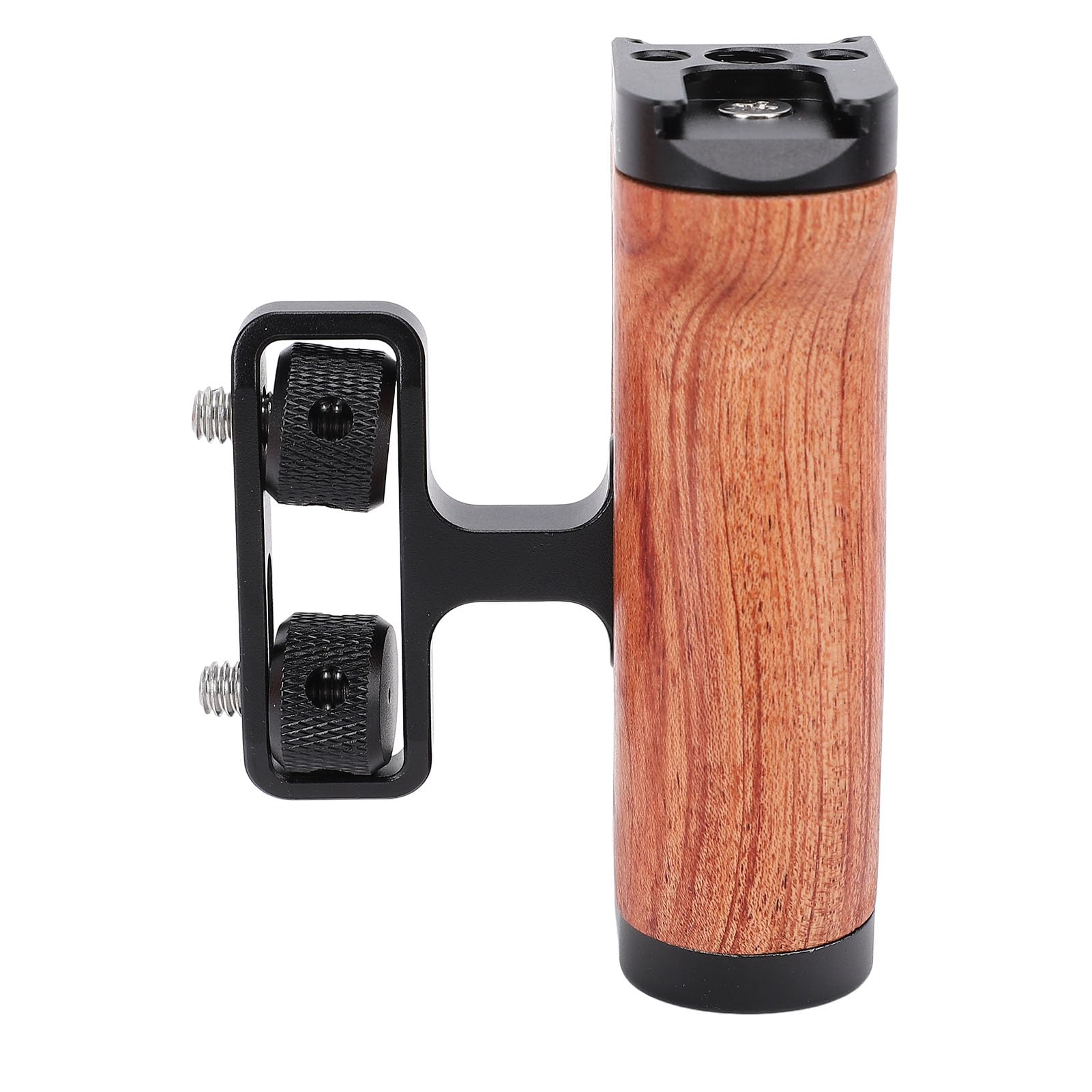 de Jaula para Cámara, Lateral Ergonómico Ajustable de Madera para Plataforma de Jaula de Vídeo DSLR, Soporte de Zapata Fría y Orificio para Tornillo de 1/4" para Cineastas y Videógrafos