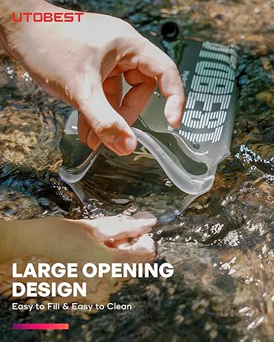 Miniatura 5 de Vejiga de hidratación, vejiga de agua de TPU, bolsa de agua para mochila de senderismo, sin BPA, apertura amplia, a prueba de fugas, depósito de