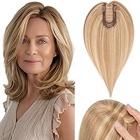 Vista 19 de Rich Choices Postizo de Cabello Humano 100% Real con Flequillo - Postizo de Cabello Remy Real para Mujeres con Adelgazamiento en la Parte Superior