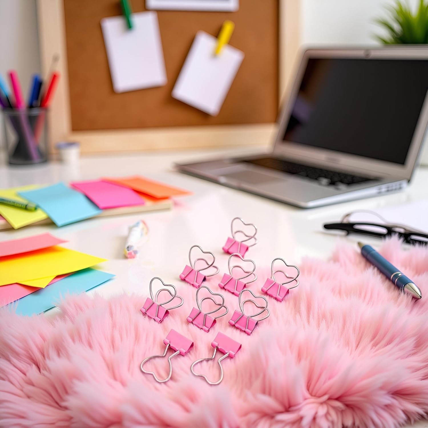 Pink Clip Heart Hollow Out Metal Binder Clips Notes Letter Paper Clip - View #6