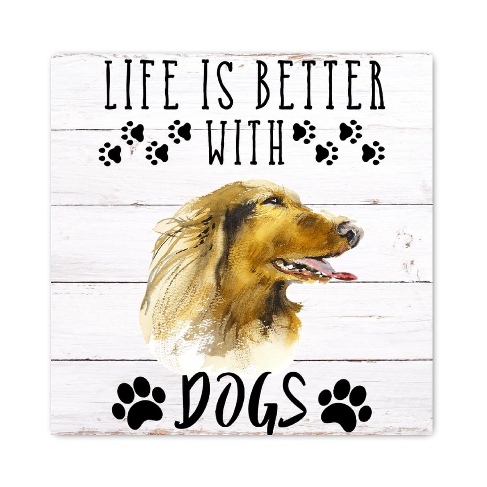 Cadeau maman panneau bois déco tableau chien Labrador - 6