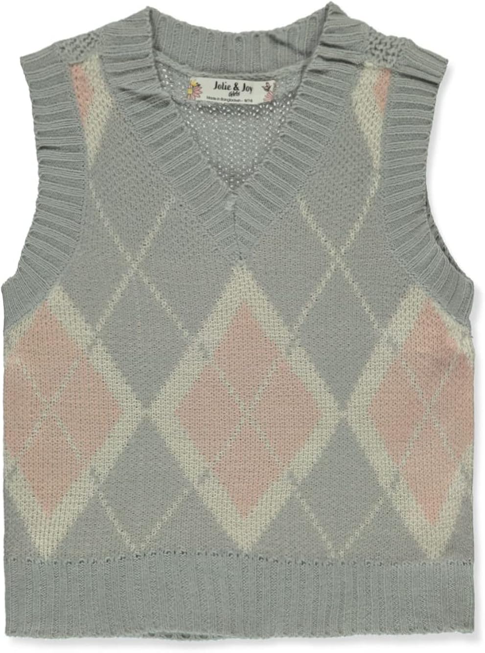 Jolie & Joy Girls' Argyle Vest : Clothing, Shoes & Jewelry