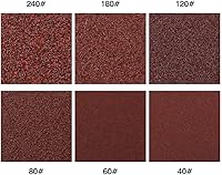 Vista 3 de Coceca 100 almohadillas de lija triangulares de papel de lija con gancho y bucle para madera, ajuste de madera, multiherramienta oscilante de 3-1/8