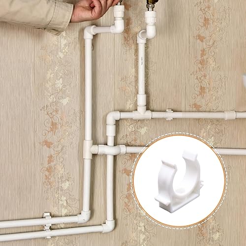 Miniatura 6 de Pinzas de tubo PEX de 12 pulgada, paquete de 20 ganchos de tubo de 0.630 in, abrazaderas de tubería PEX, soporte de tubería de PVC en forma de U,