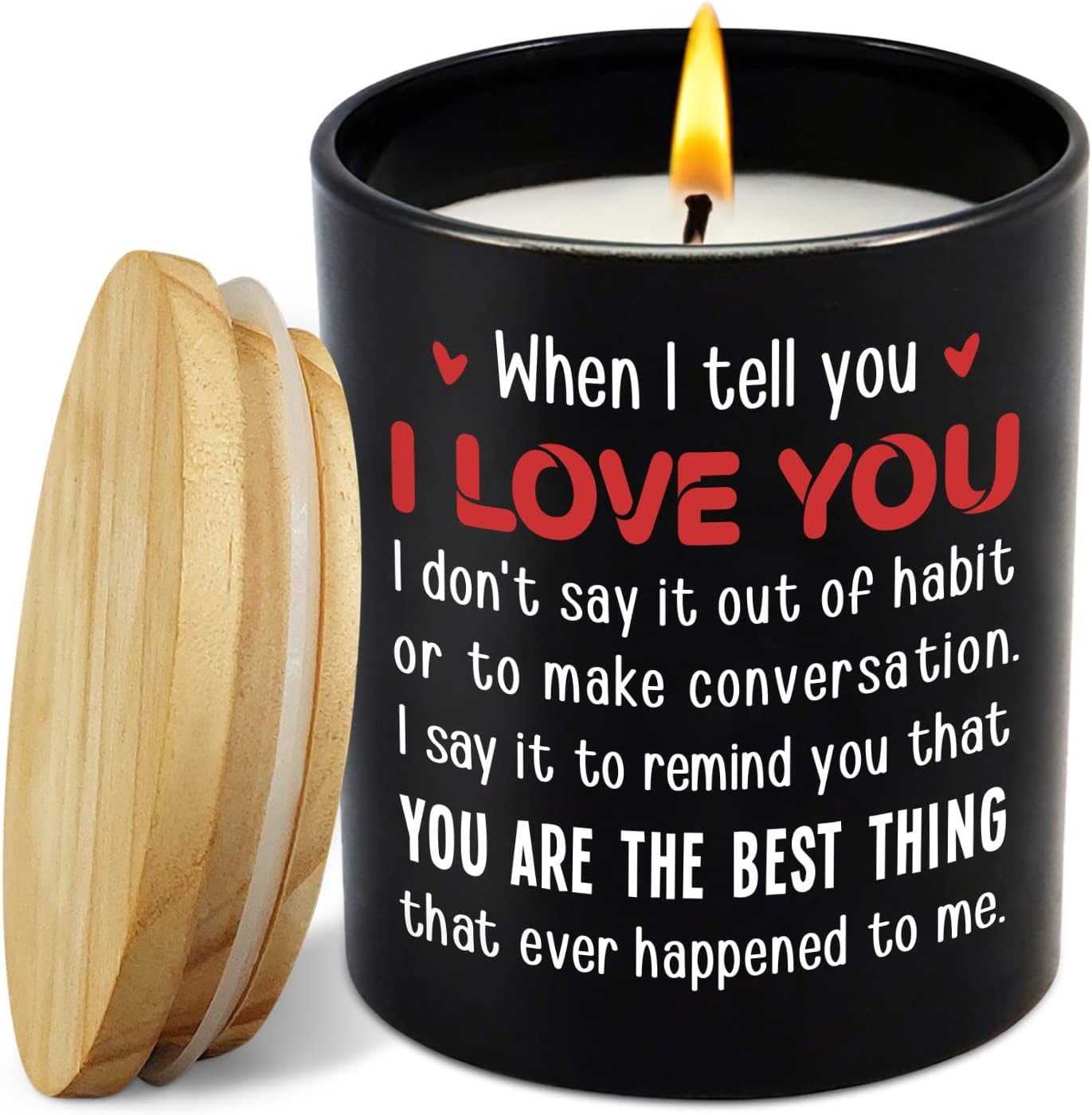 TEEZWONDER Anniversary Wedding Gifts for Men Women - Long Lasting Vanilla Lavender Candle 10 Oz - I Love You Gift for Her Him, Birthday Gifts for Husband Wife Boyfriend Girlfriend