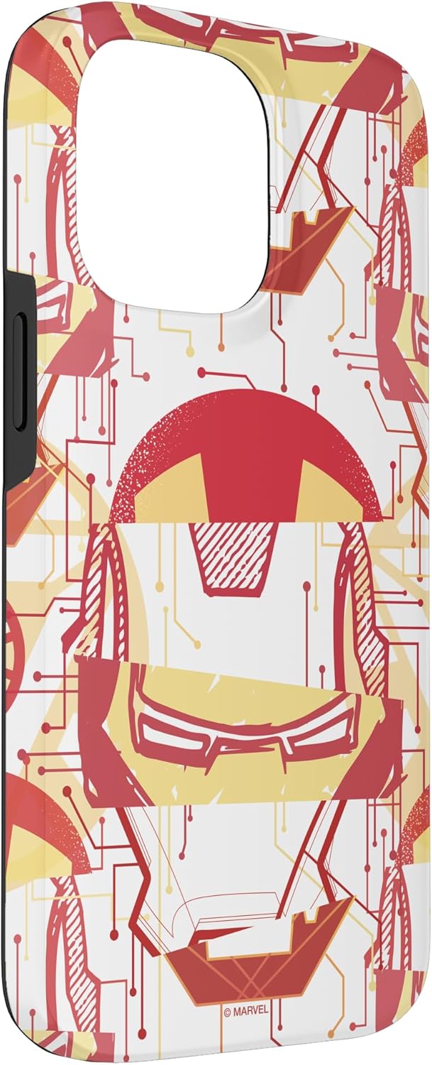 Marvel Iron Man Tony Stark Spliced Helmet Case for iPhone 14 Pro Max