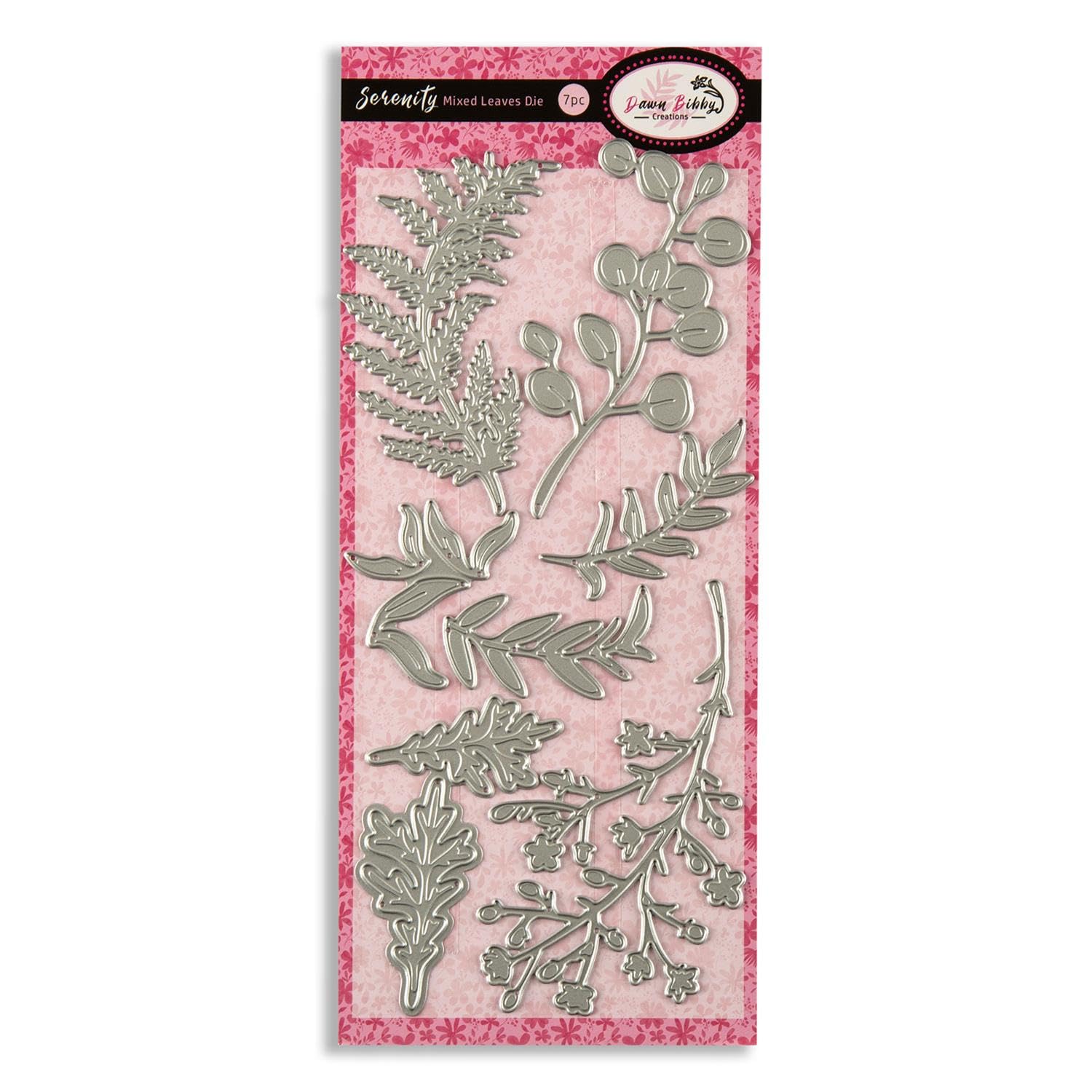 Dawn Bibby Creations Metal Serenity Mixed Leaves Die, Dl