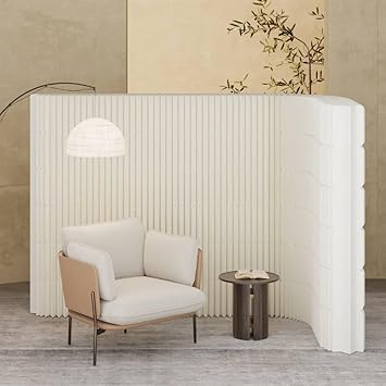 Paper Room Divider Retractable Partition Panel Temporary Wall Divider Foldable Screen Stretchable Room Separator Lightweight Portable Suitable for Living Room, Office, Store, 5.91 ft * 9.84 ft