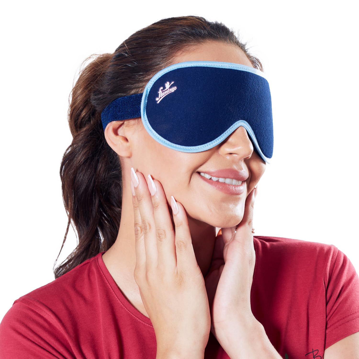 Flamingo Cool Eye Mask (2 Pack) – Reusable Gel Masks for Puffy, Screen-Tired Eyes – Cold Compress for Eye Strain & Puffiness – Adjustable & Re-freezable — Amazon image 2