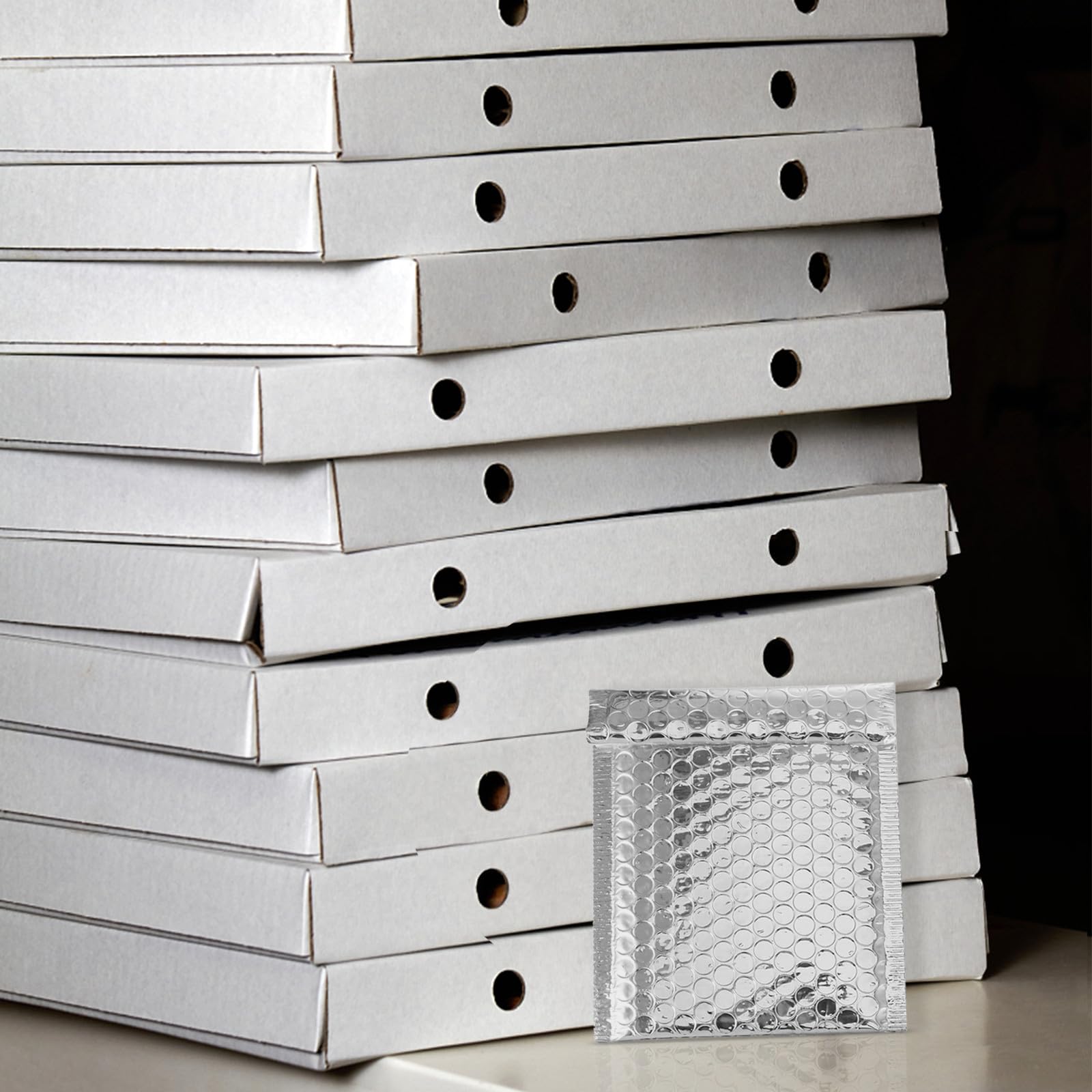 Milisten Lot de 100 Enveloppes à Bulles Plastifiées Auto-Adhésives Espace Écriture pour Emballage Colis Postal