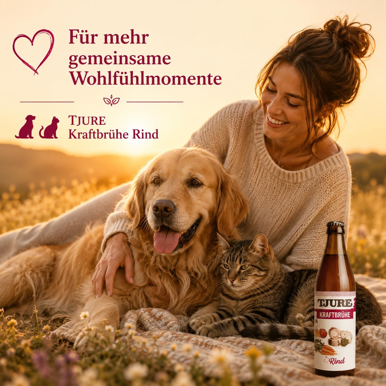 TJURE Kraftbrühe Rind 6 x 320ml Sparpack | Rinderkraftbrühe ohne Zusatzstoffe | Ungefiltert | Made in Germany