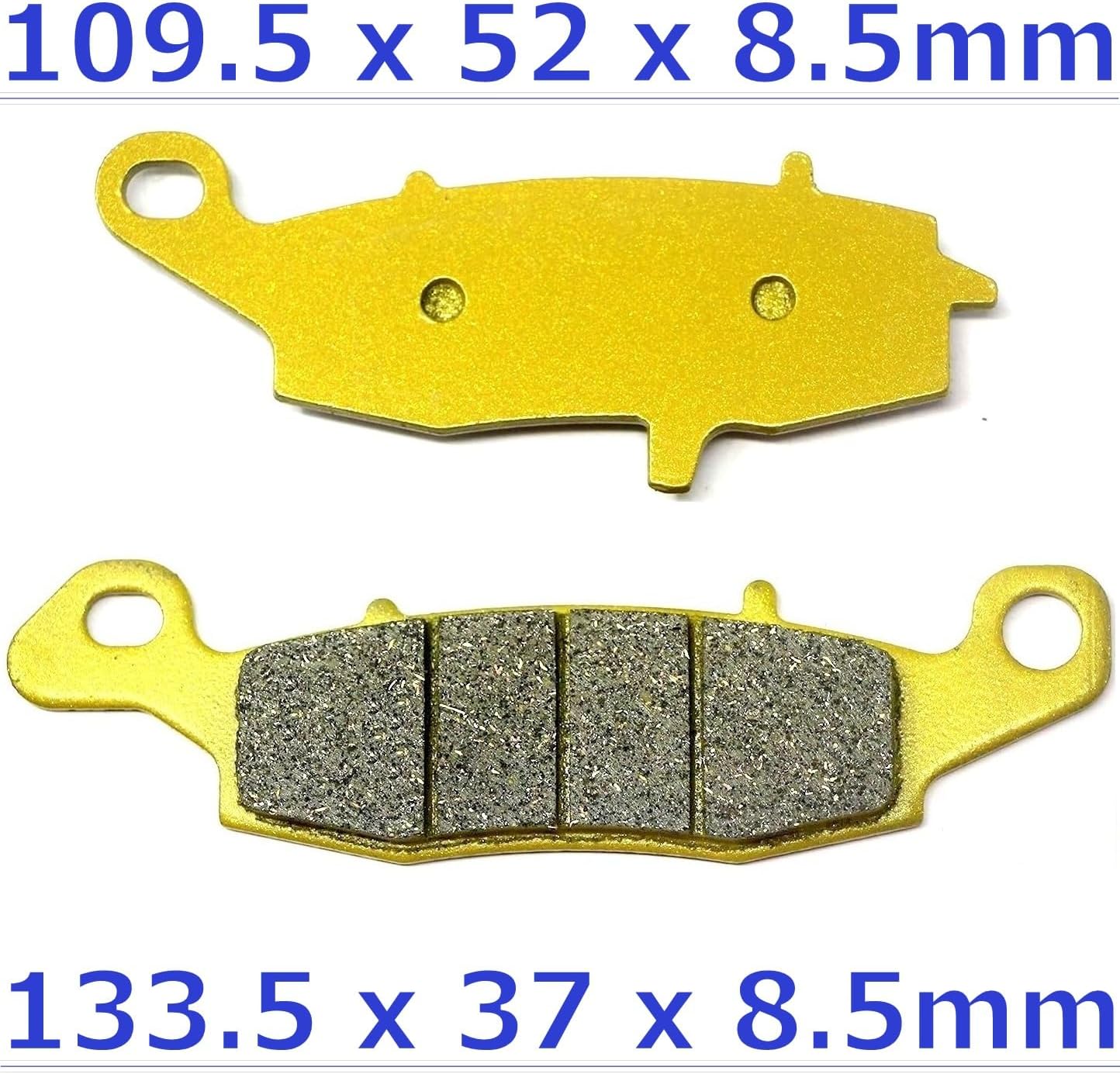 Front Rear Brake Pads for Kawasaki VN 1500 Vulcan Nomad 2001-2005 - VN 1600 Vulcan 2001-2008 - VN 1700 Vulcan Nomad Classic Tourer 2009-2014 - ZR750F 1999-2005 FA231 FA229 Brakes MC0146
