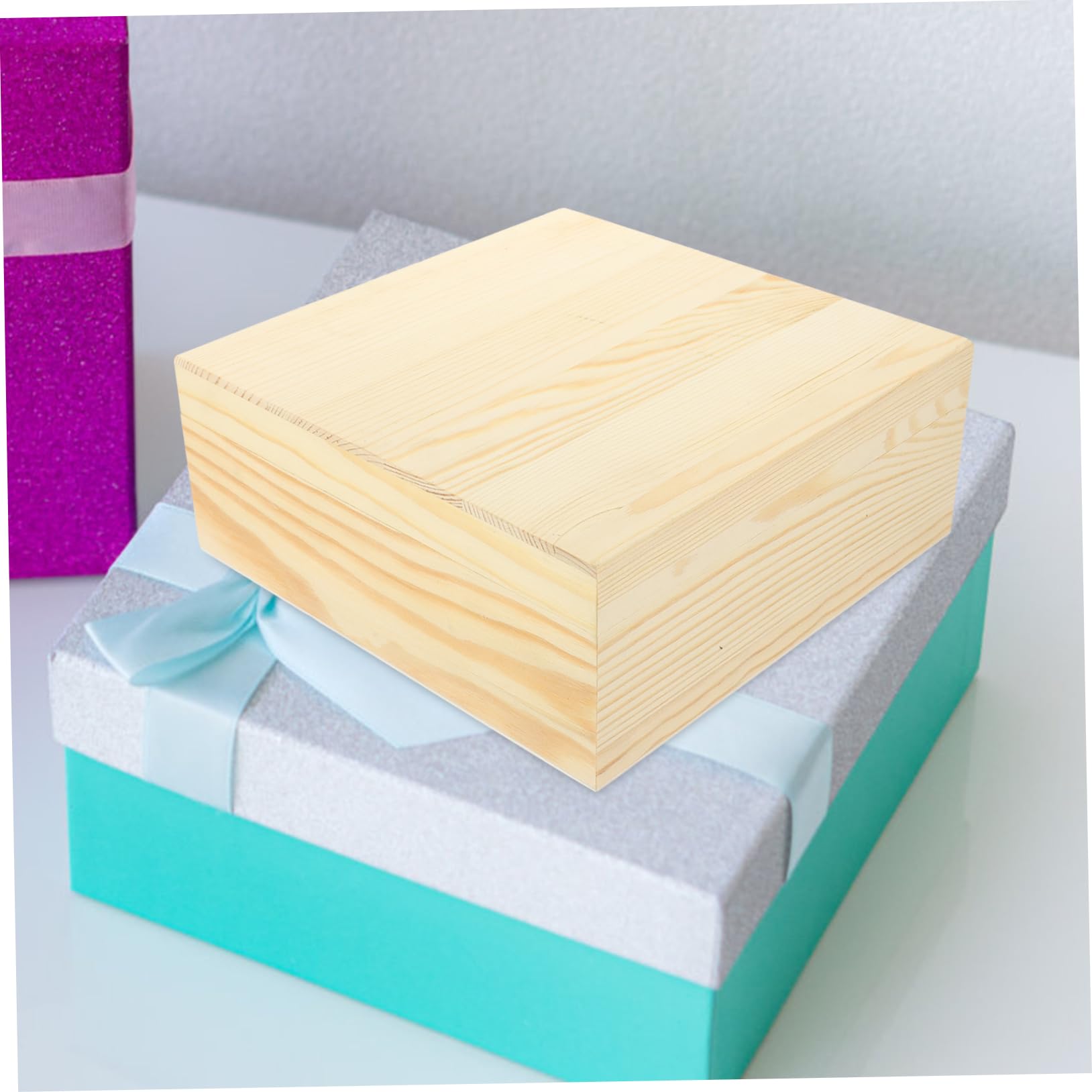 SHERCHPRY Scatola a Cassetto in Legno per Matrimonio e Bomboniere | Legno Massello, Design Fashion Apprezzamento Artistico, Uso per Wedding e Home Decoration