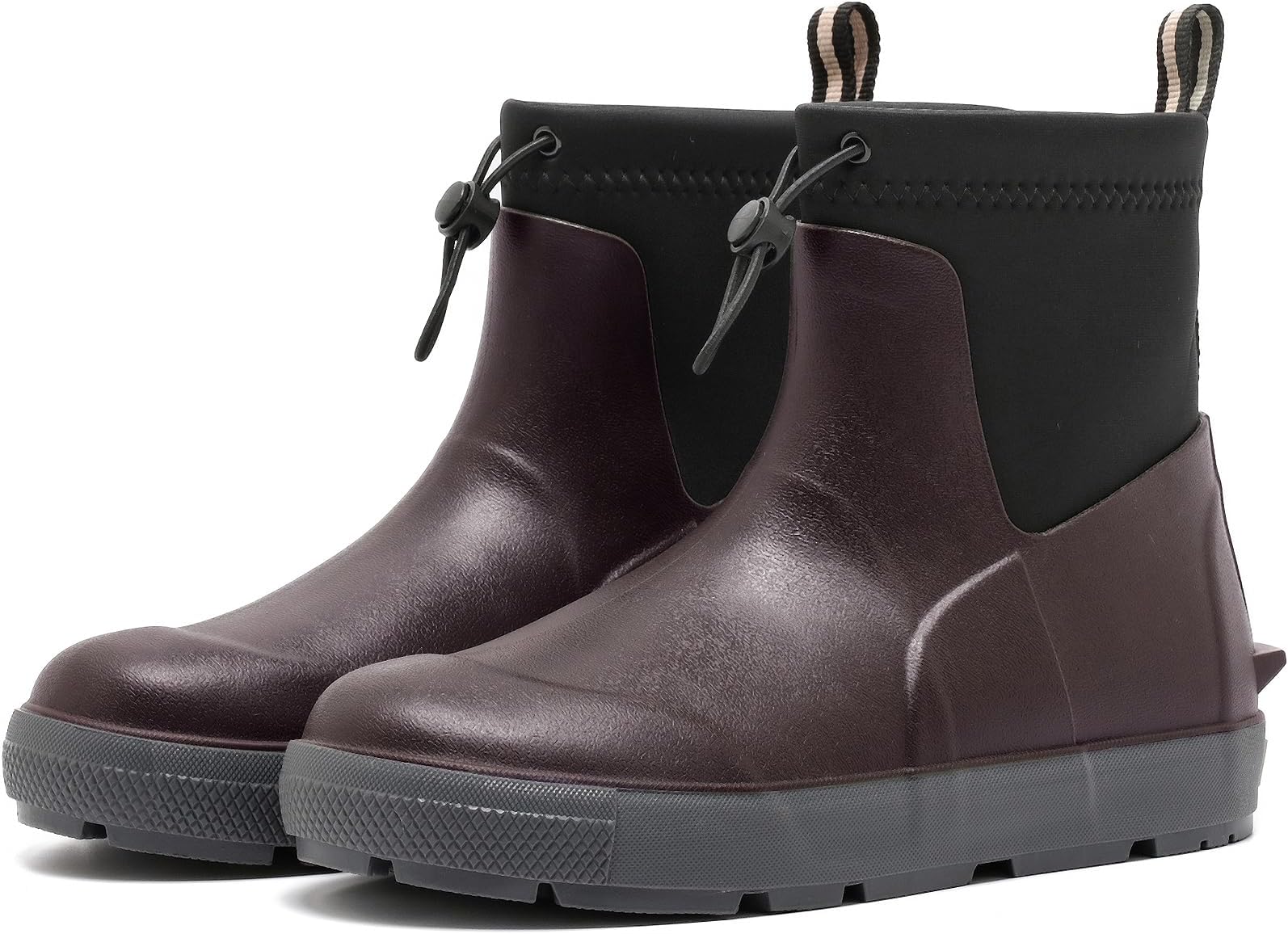 Men's Deck Boots,Ankle Rubber Rain boots Waterproof Anti-Slip Waterproof Shoes, Fishing Boating Boots Water Work Shoes for Men