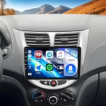 CAMECHO 8-Core 6+128GB Car Radio Stereo for Hyundai Accent Verna Solaris 2012-2016 Android 15 CarPlay Android Auto 9" 1280*720 Touch Screen Head Unit with Bluetooth 5.0 DSP 32EQ GPS FM Backup Camera