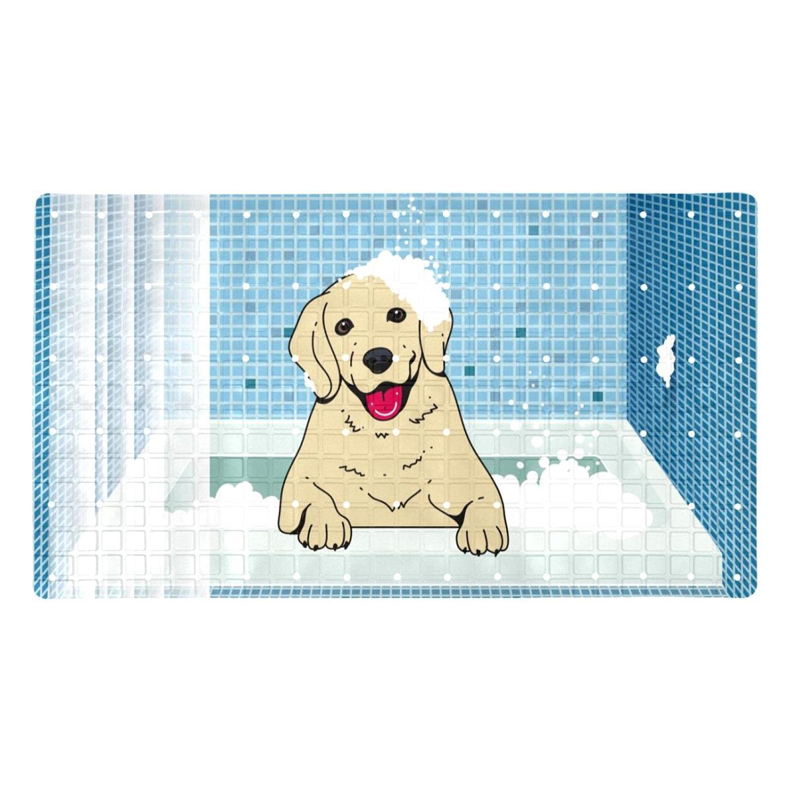Tapis de bain antidérapant chien pour éviter les glissades
