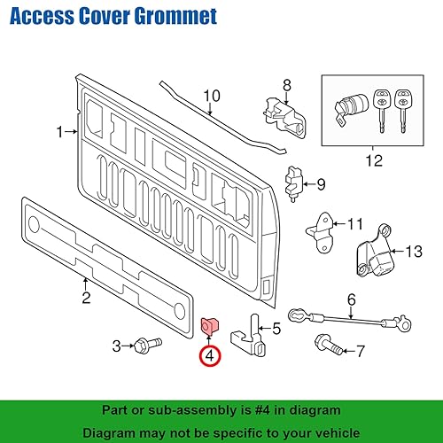 Miniatura 3 de OAUTOO 50 piezas de agujero de 0.335 x 0.335 in, tuerca de tamaño de tornillo #10 para Toyota 90189-06010, Mazda 9991-00-601, Nissan 96706-P0105,