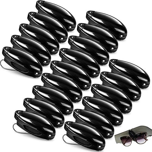 Frienda 5 piezas de clip para visera solar de vehículo, soporte para lentes de sol para montaje de gafas, clip para tarjeta de boleto, soporte