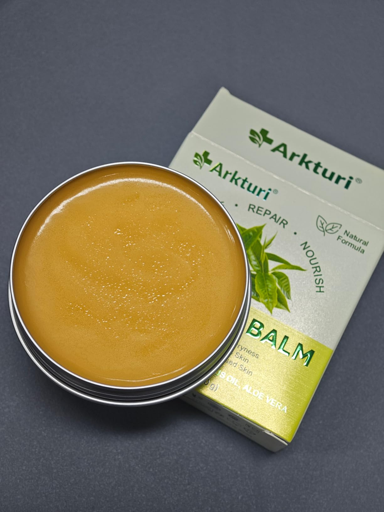 ABOUME Tea Tree Oil Balm, Tea Tree Balm Help Dry, Itchy & Fungal-Prone Skin, Soothing Moisturizing Balm Suitable for Feet, Heels, Hands & Body, Natural Formula, 60g (1PCS)