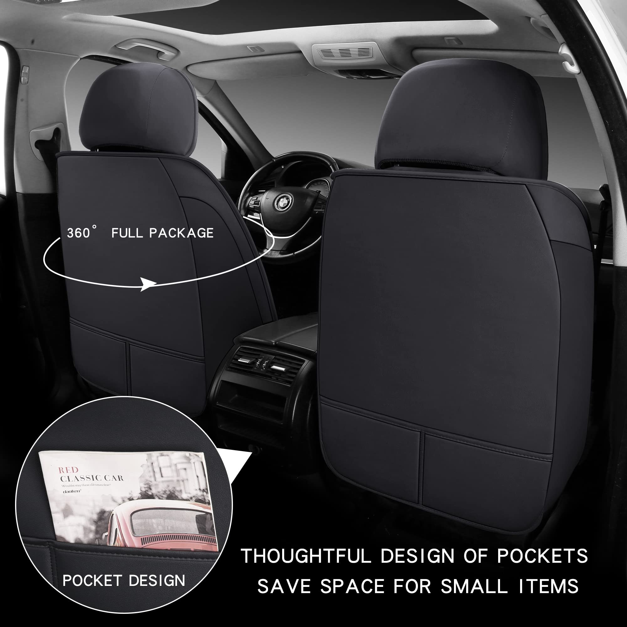 Set Coprisedili Auto Blu Universali in Poliestere - Kit 3 Pezzi Comfort