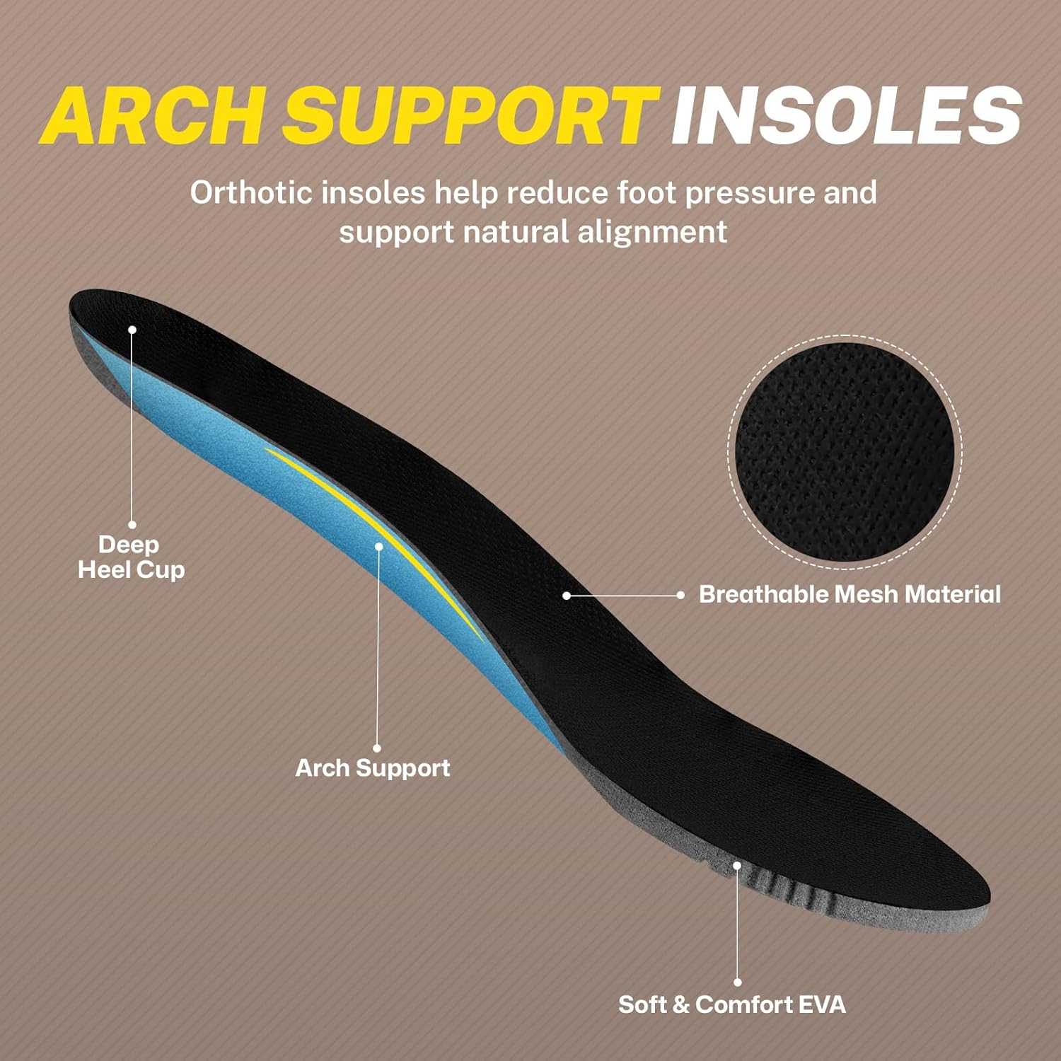 Mens Slippers for Plantar Fasciitis, Casual Mens Slip on Shoes with Arch Support, Orthopedic House Slippers for Men, Indoor Outdoor Mules & Clogs for Pain Relief - Image 3