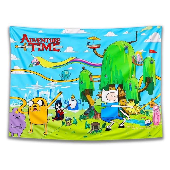 Adventure Time Fabric Poster Set - Oversized Wall Art for Teens Room Decor