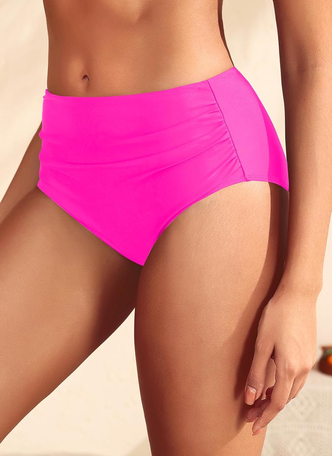 Daci Full Coverage Bikini Bottoms - Mid Rise Bathing Suit Bottoms for Women Tummy Control Swimsuit Bottom - Image 3