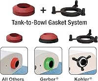 Vista 4 de Fluidmaster K-507A-008 Kit de reparación universal de válvula de descarga de inodoro ajustable de 2 pulgadas con herramienta de inodoro multicolor