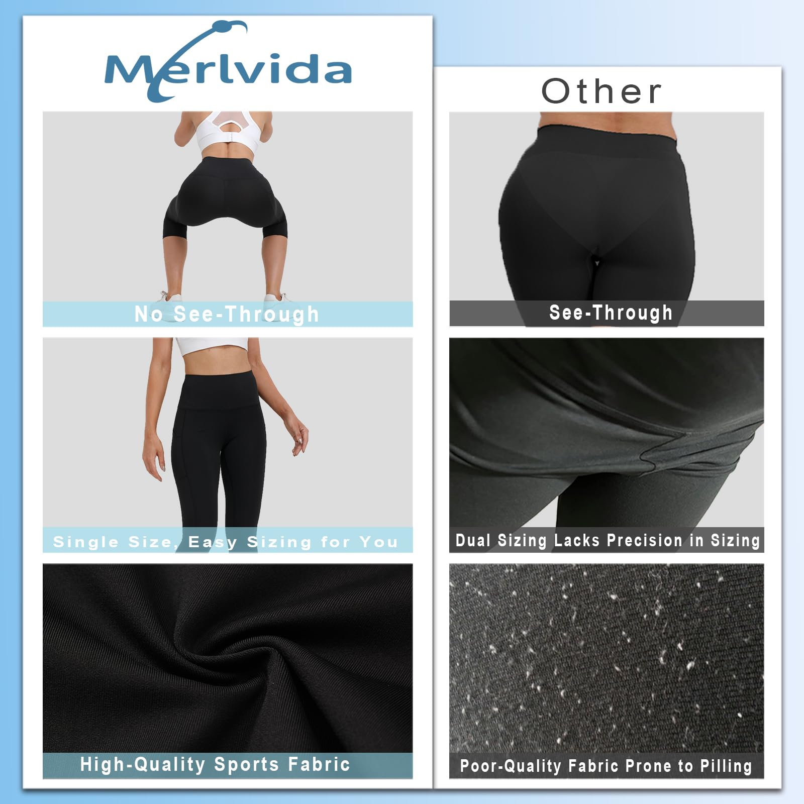 Merlvida Capri Legginsy damskie z wysokim stanem, sportowe legginsy z kieszeniami, nieprzejrzyste, krótkie, sportowe, elastyczne, czarne, spodnie 7/8, na lato, do jogi, siłowni, fitnessu