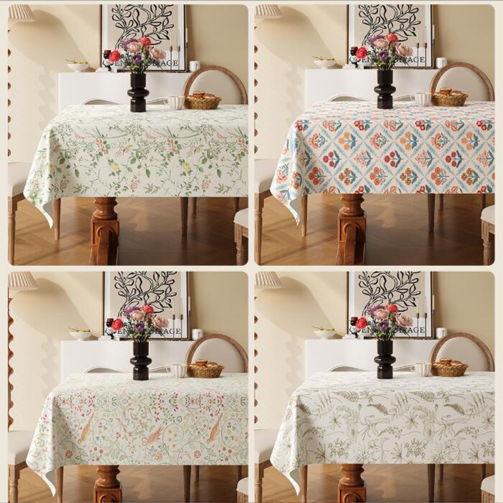 Nappe rectangulaire imperméable en PVC, lavable en machine, facile à nettoyer, résistante à la graisse et aux marques de chaleur, 140 x 200 cm, style luxueux et sophistiqué