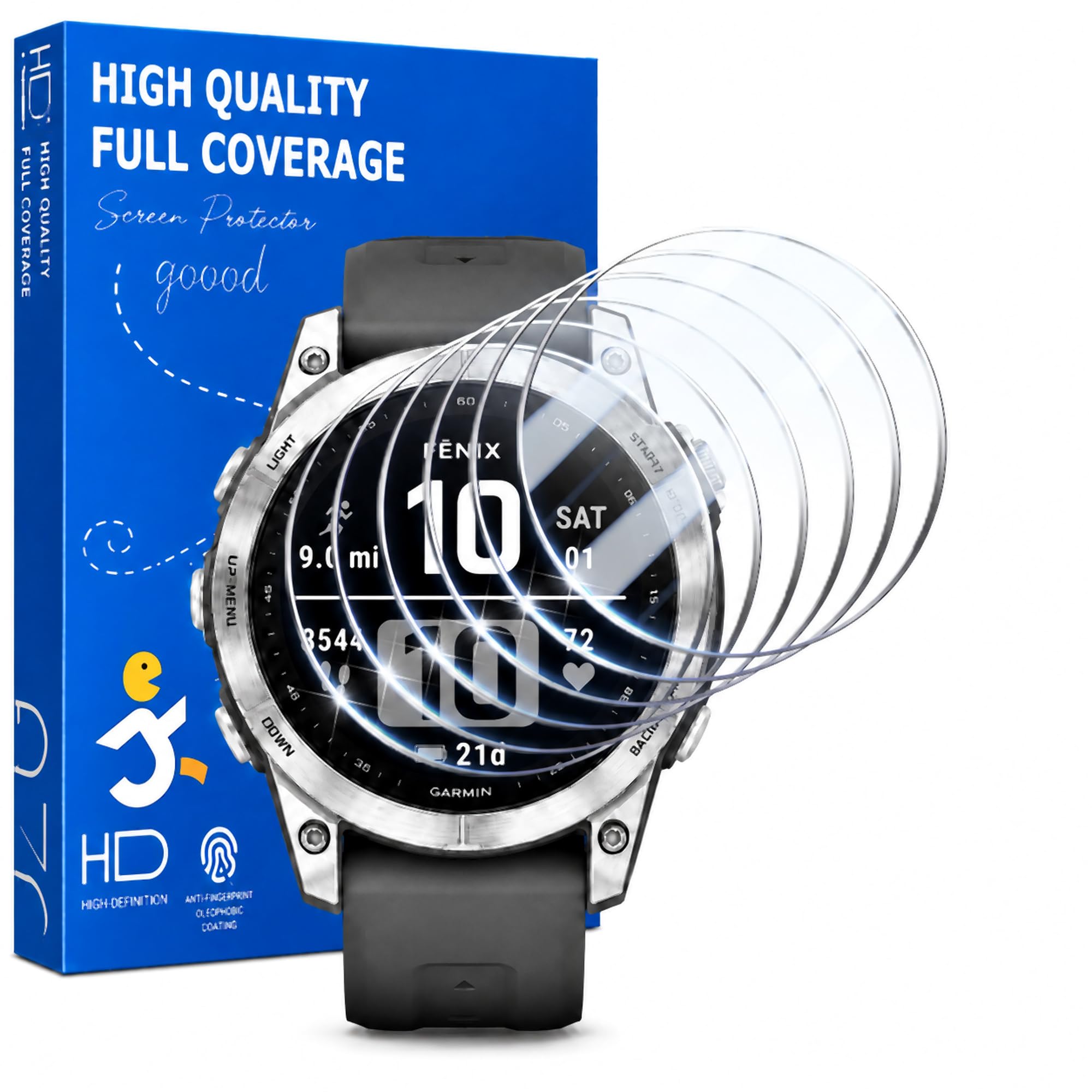 6 Pack Screen Protector for Garmin Fenix 7/7 Pro Solar/Sapphire Solar 47mm
