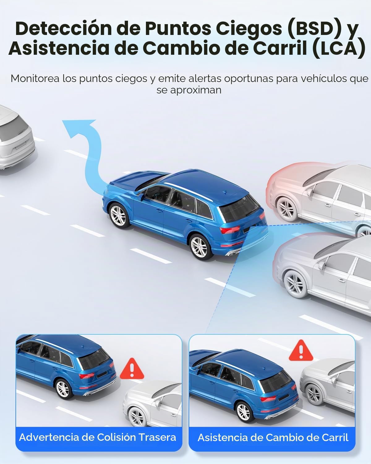AZDOME Cámara para salpicadero de coche con espejo 4K, parte delantera y trasera de 2,5 K, cámara de coche WiFi 5G, tarjeta de 64 GB incluida, cámara de salpicadero de visión nocturna, GPS, control