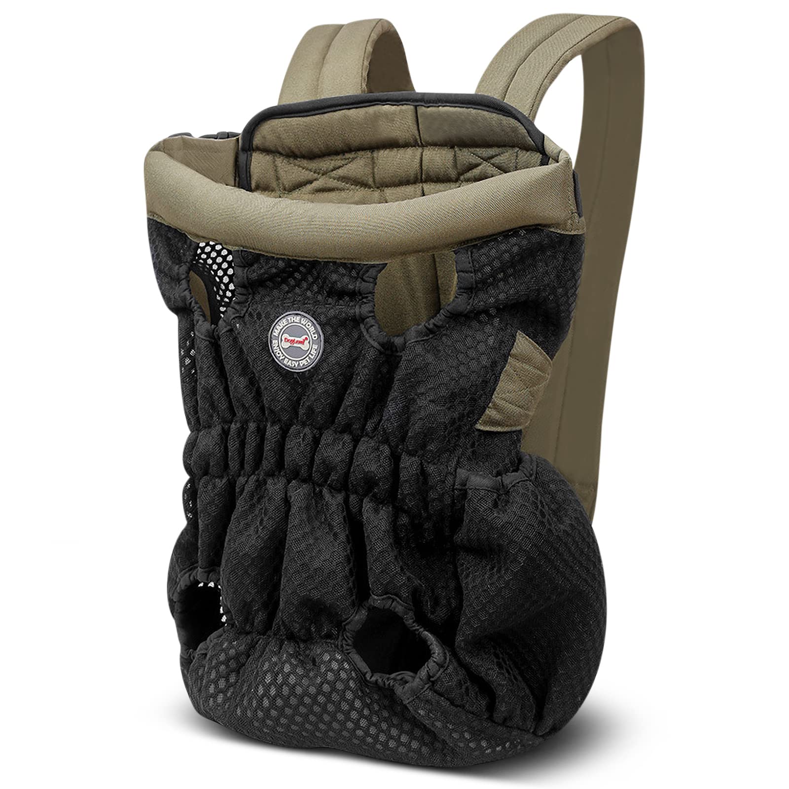 ALLSOPETS Mochila para Perro Mochila Transportin Gato Plegable Bolsa de Transporte de Mascotas para Viajar Senderismo Camping para Perros y Gatos Pequeños Medianos Negro