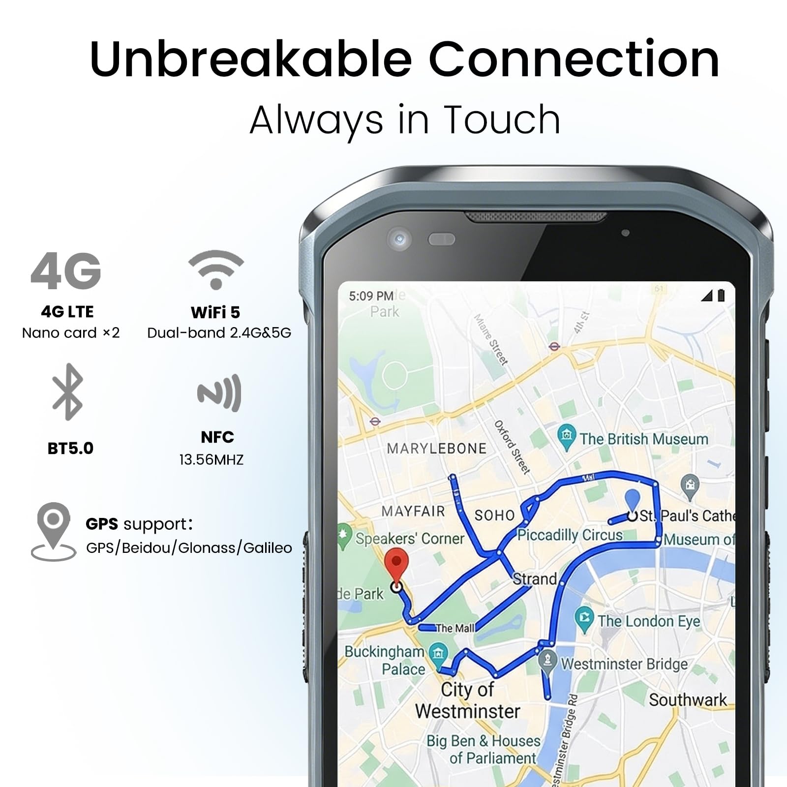 Kayoote S6 Escáner de Código de Barras Android 13, PDA Computadora Móvil Táctil 5.5", Octa-Core 6GB+64GB, Escáner 1D/2D/QR, Batería 5200mAh, 4G WiFi NFC Terminal de Datos de Inventario