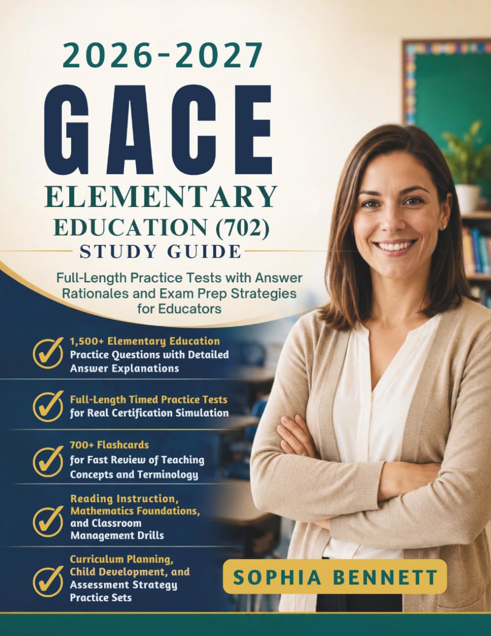 GACE Elementary Education (702) Study Guide: Full-Length Practice Tests with Answer Rationales and Exam Prep Strategies for Educators