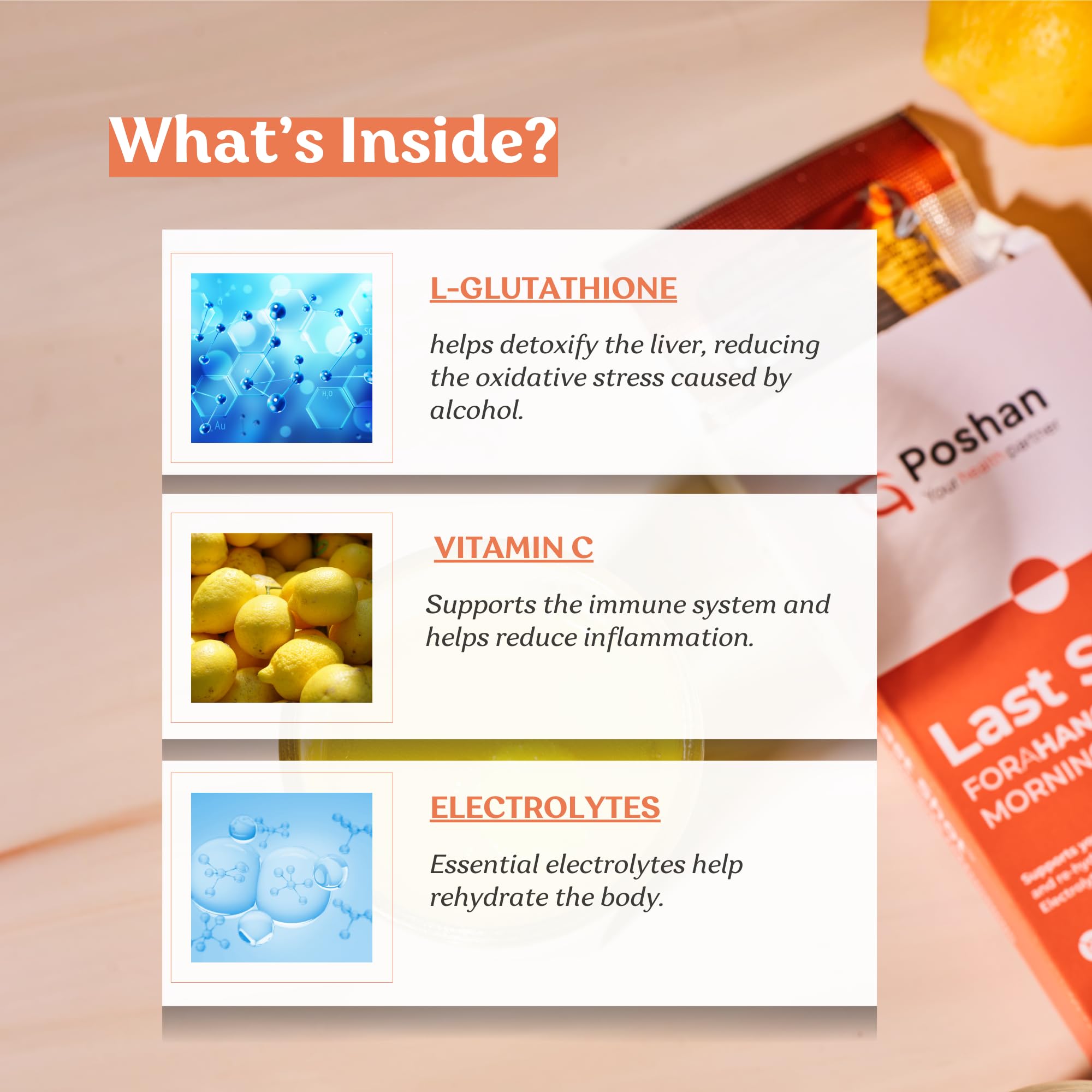 Poshan Last Shot  Hangover Relief | Rehydrates & Speeds up Recovery |  Detoxifies Liver, Flushes out