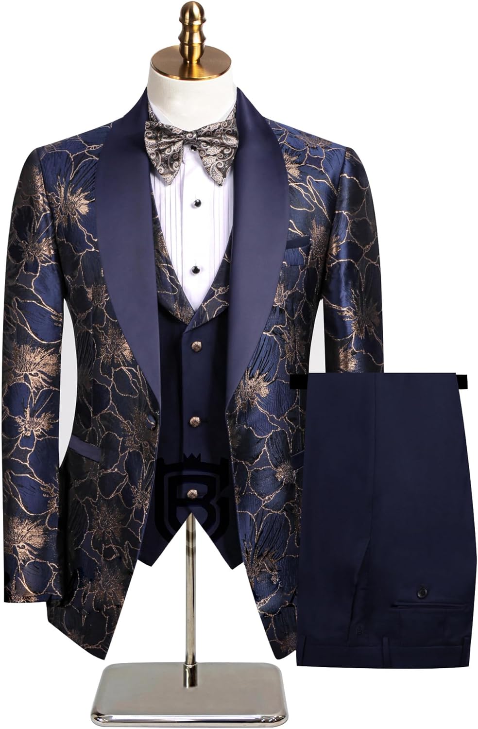 Pcs Homem Terno Jacquard Smoking Slim Paisley Mozambique Ubuy