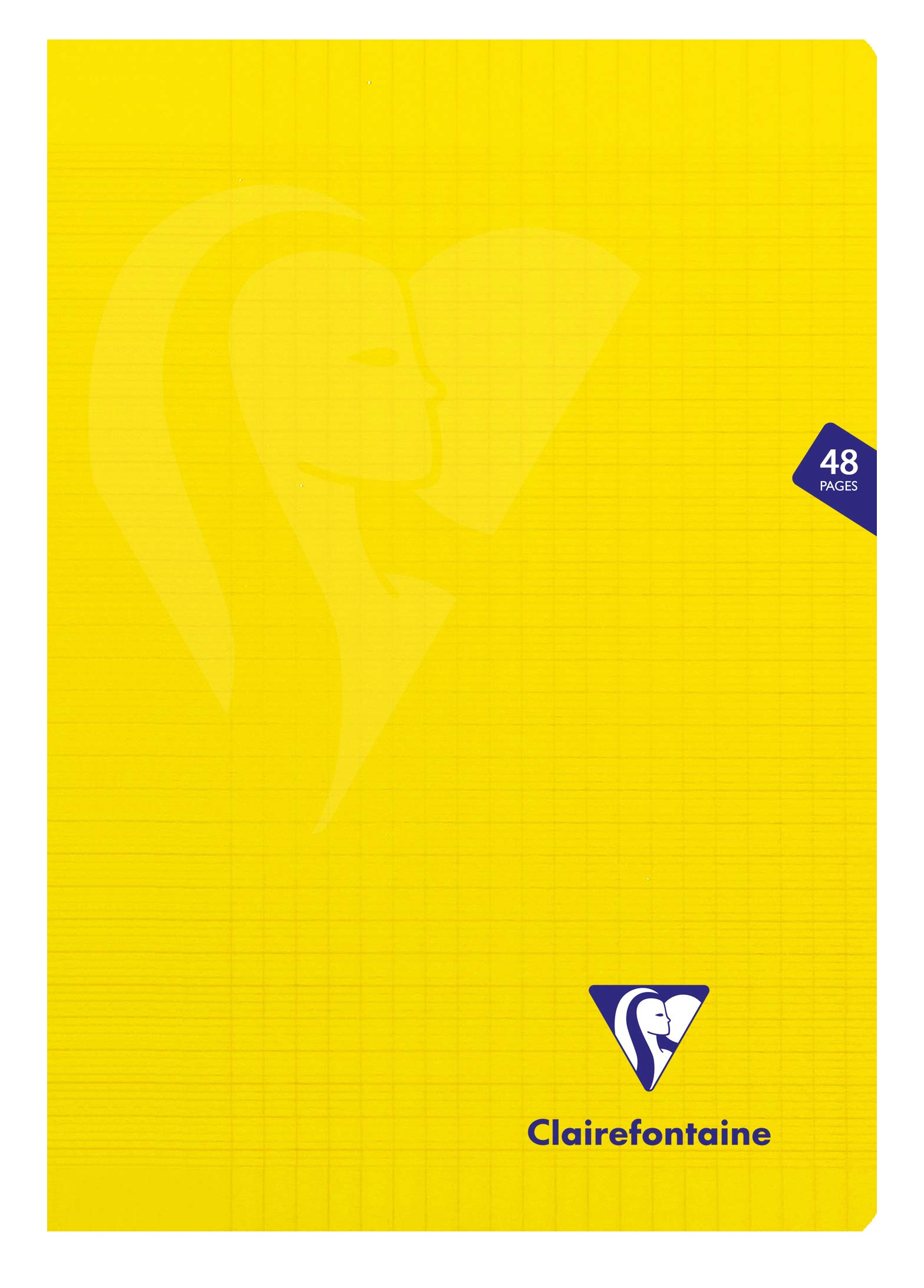 Clairefontaine 343101C - One Yellow Mimesys Stapled Notebook - Dimensions: A4 21 cm x 29.7 cm - 48 Seyes Ruled Pages - White Paper 90 g - Polypro Cover