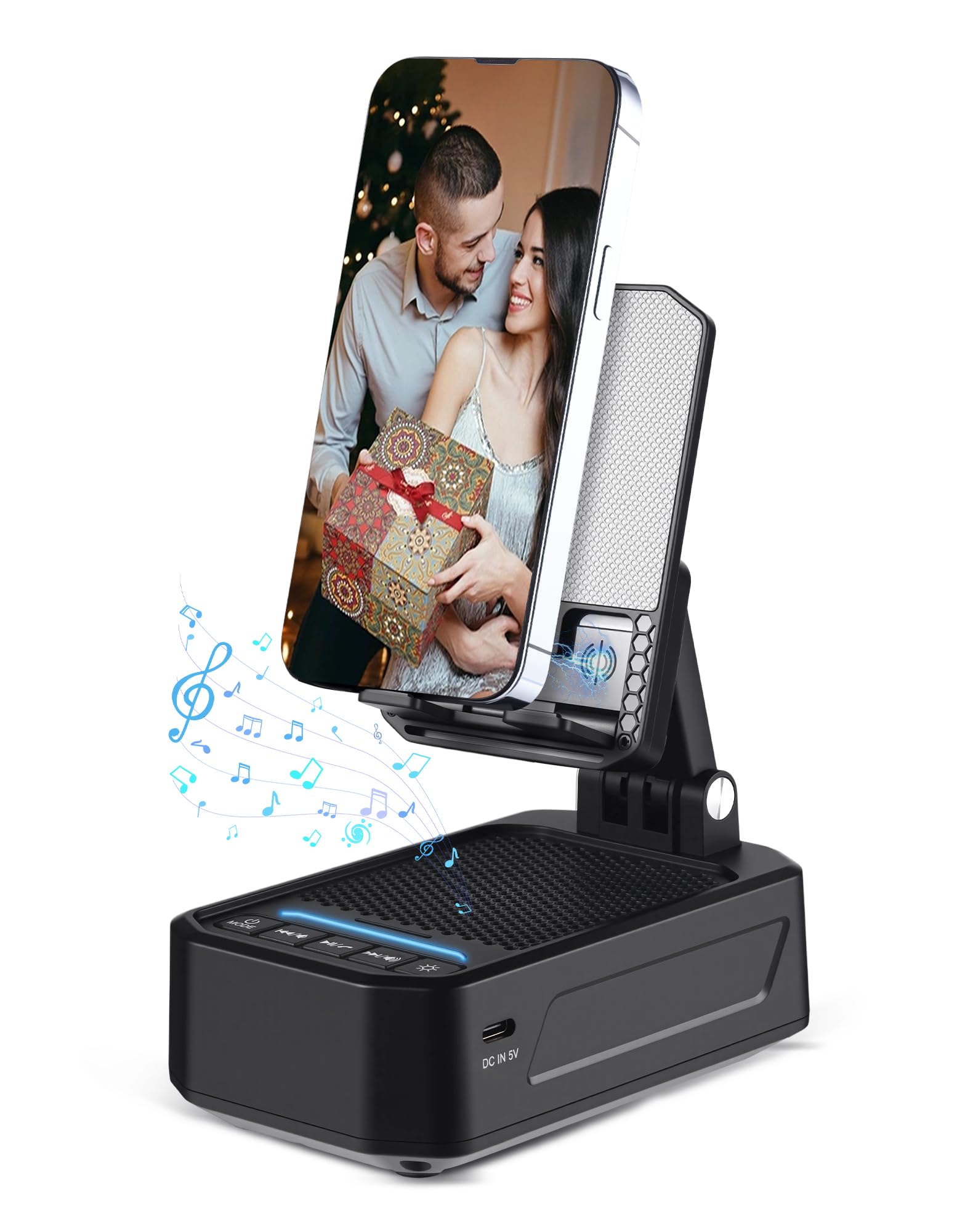Enceinte Bluetooth et support téléphone bureau au son surround HD immersif