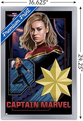 Miniatura 61 de Trends International Marvel The Marvels - Póster de pared de Capitán Marvel, 22.37 x 34.00 pulgadas, versión enmarcada en negro Versión con marco
