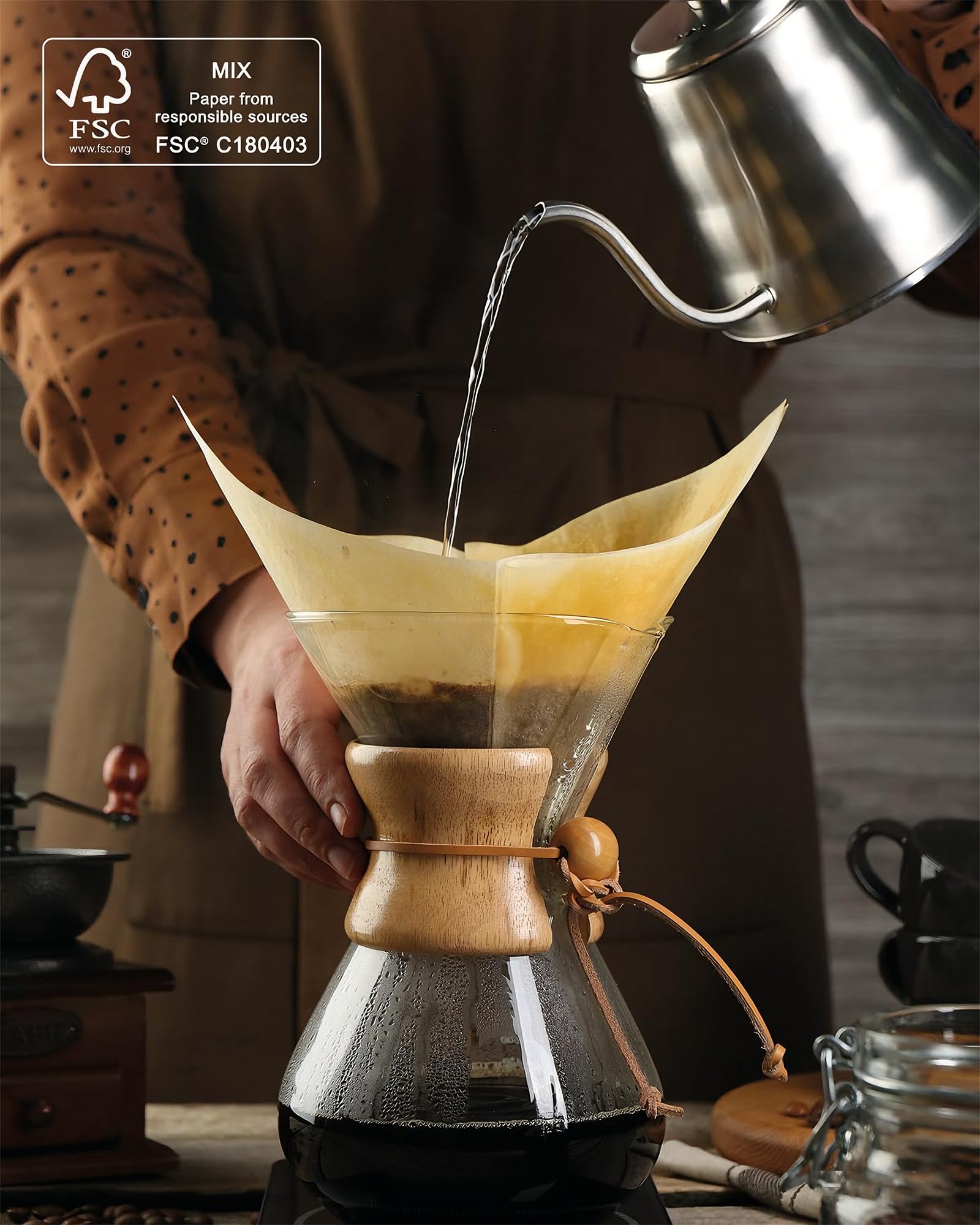 Amazon.co.jp: Bake Choice コーヒーフィルター 50枚 ケメックス 