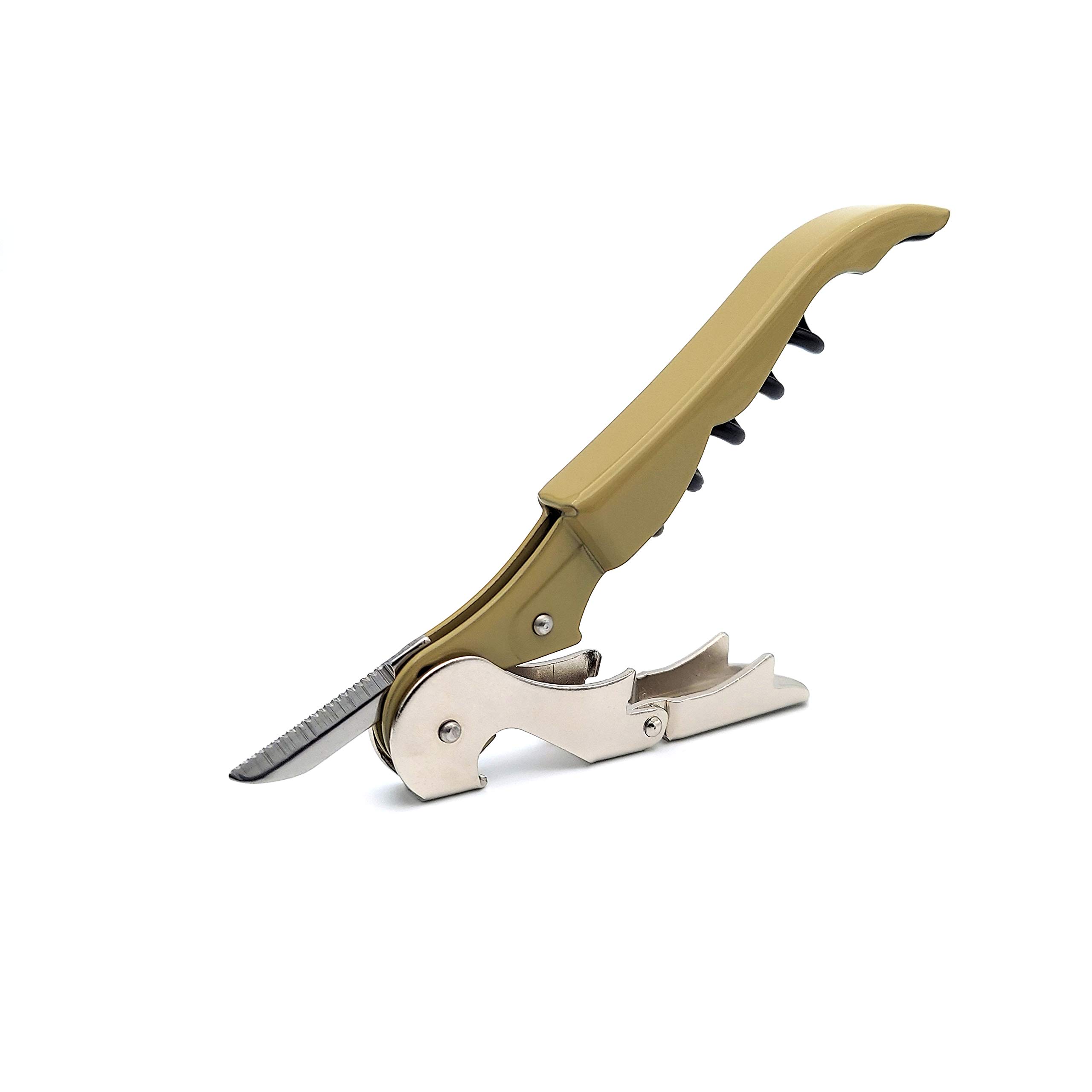 Pulltap'sGenuine Classic 500 Corkscrew Wine Key Bottle Opener (Verde Oliva - Olive Green)