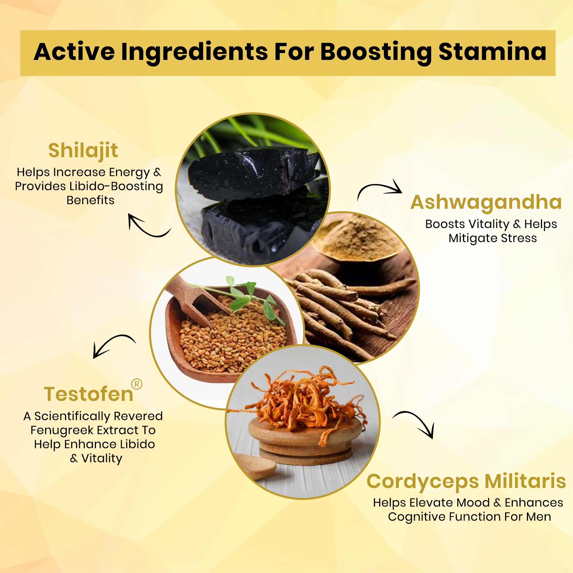 AARKIOS More For Him Testo Power with Testofen, Himalayan Shilajit, Ginkgo Biloba & Ashwagandha | Plant-Based Supplement for Men | Supports Vitality, Stamina & Energy | 30 Oral Strips 3