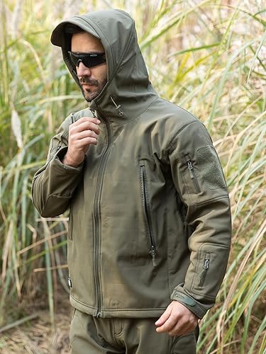 Miniatura 8 de ReFire Gear Chaqueta táctica militar militar de operaciones especiales del ejército para hombre abrigo de vellón con capucha para exteriores Nieve