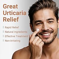 Vista 6 de Crema Urticaria para el alivio de la urticaria, tratamiento antipicazón de acción rápida con fórmula herbaria natural para erupciones alérgicas
