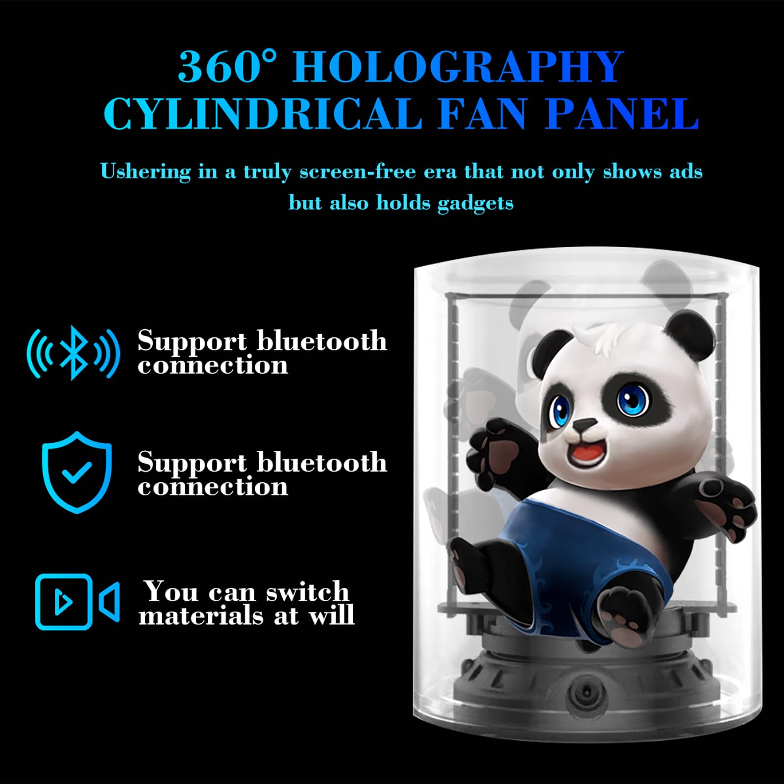 Ventilador De Holograma 3D, Proyector De Pantalla Publicitaria, Control WiFi De Aplicación, Imágenes 3D, Pantalla Sin Pantalla, para Carteles De Tiendas Comerciales