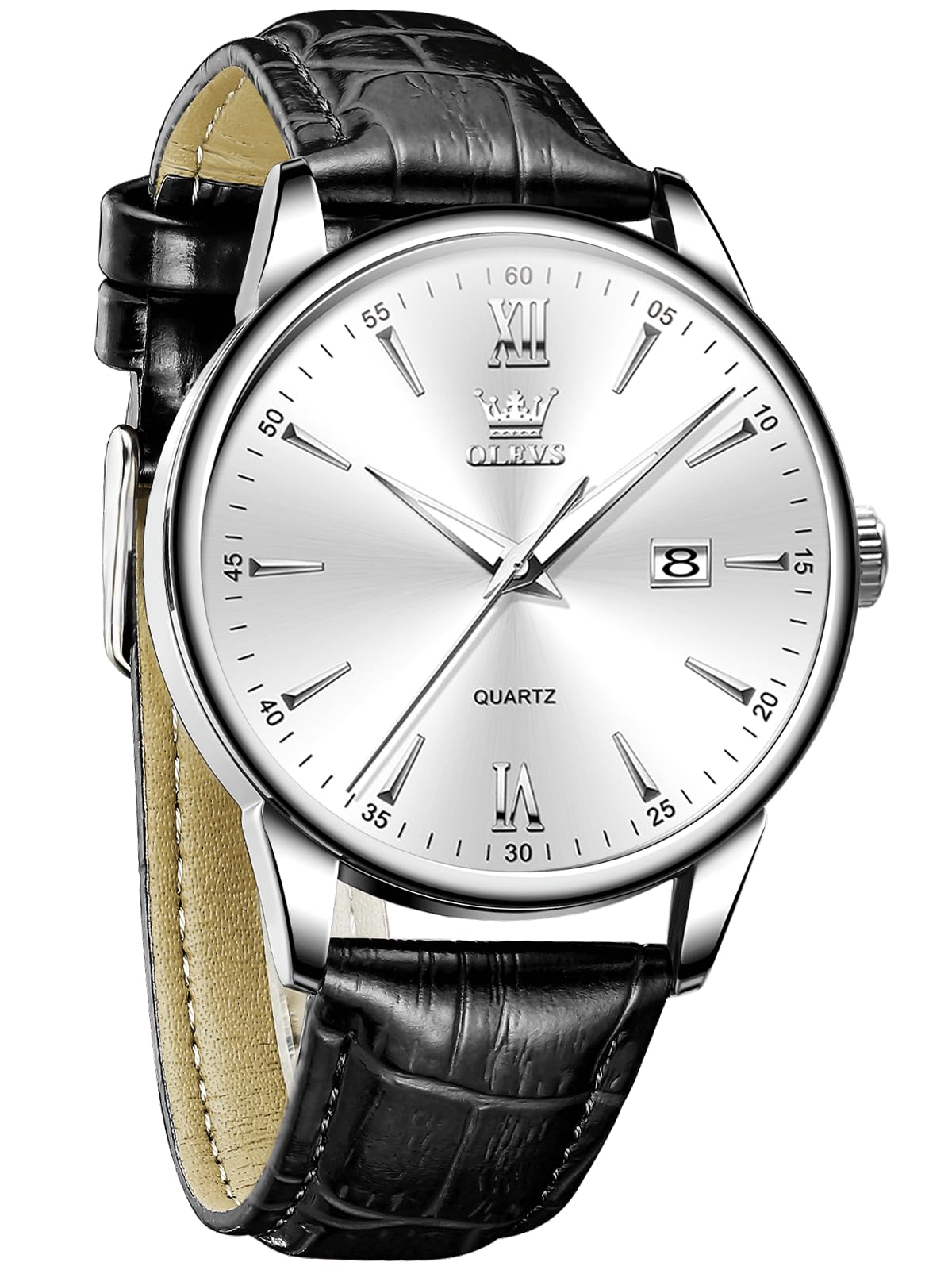 Montre avec date et étanche OLEVS à affichage analogique clair - 8