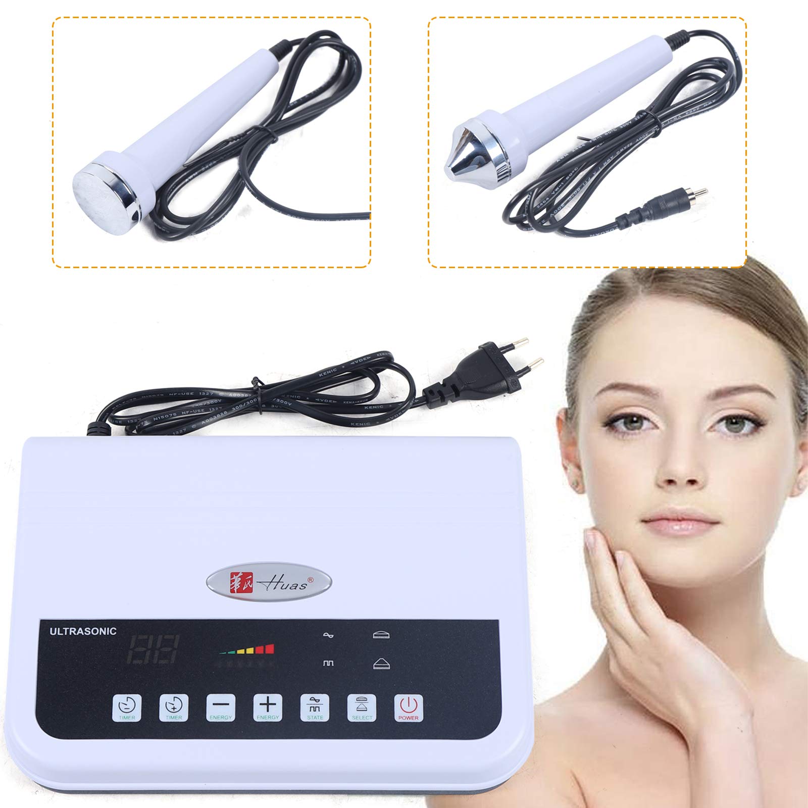 Ultraschall Gesicht Körper Massage Gerät Anti-Aging Antifalten 22W 6 Modi 220V