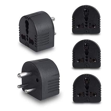 MX 3 Pin Universal Conversion Plug Converts Power 5 AMP to 15 AMP Plug, Flame Retardant Body Material, Travel Adaptor, Multi- Purpose Use Socket Connector (MX-1356)