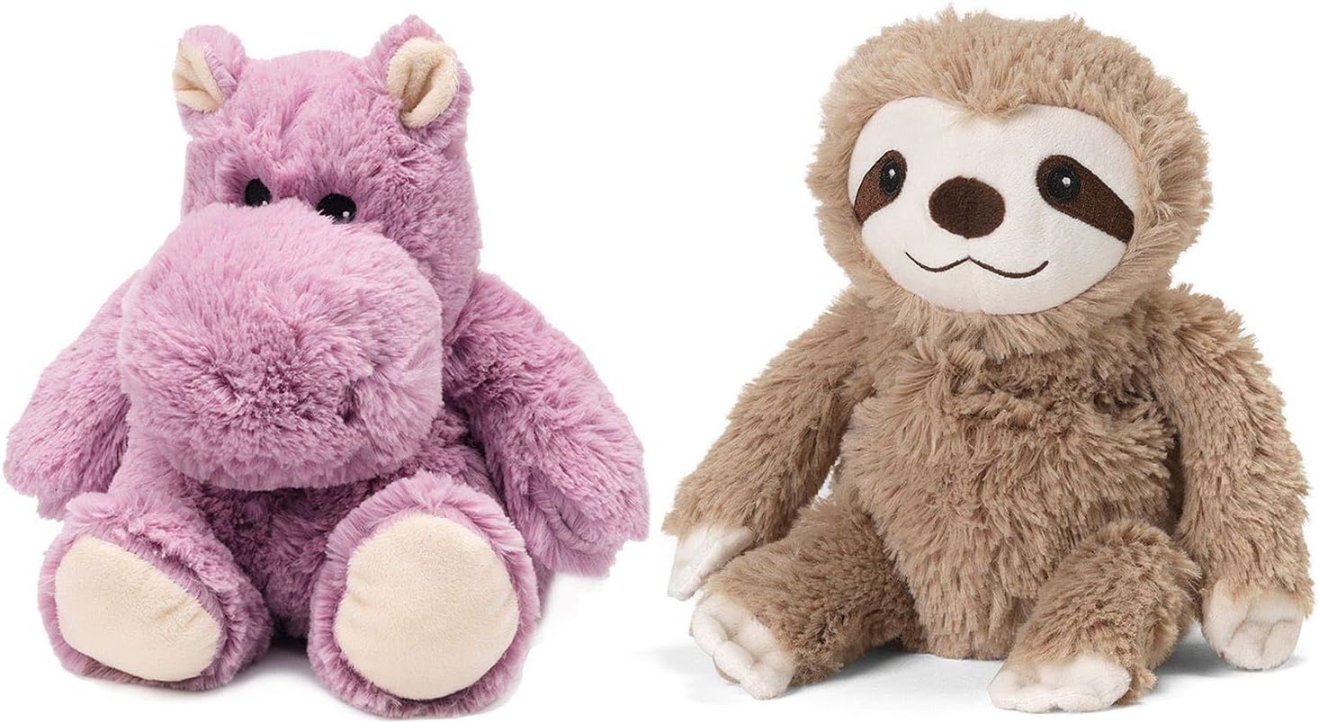 Intelex Warmies Microwavable Plush Set, Junior Hippo and